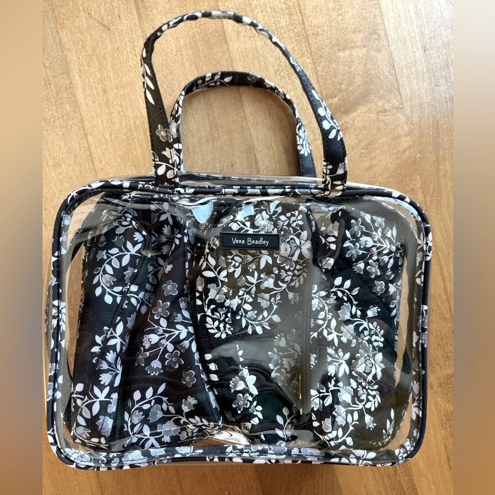 Vera Bradley 4 piece travel cosmetic organizer